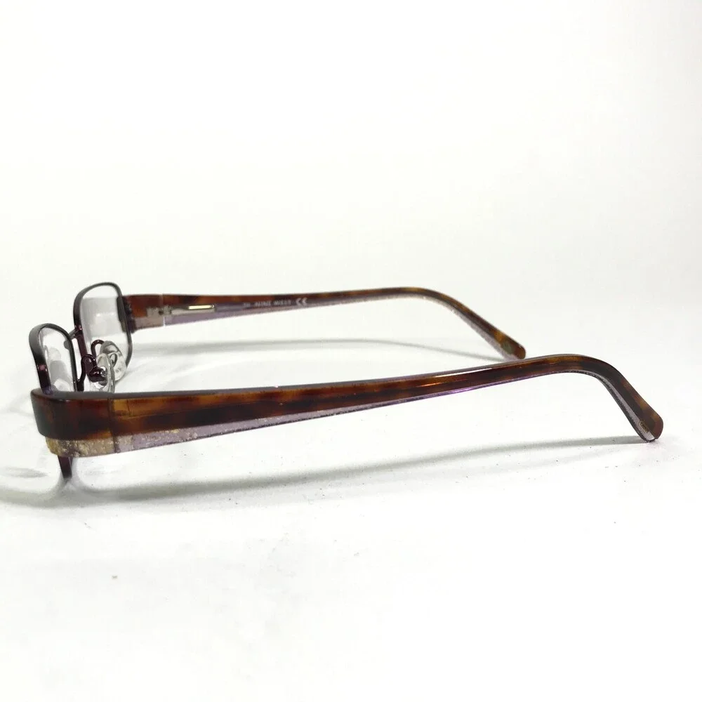 Nine West Eyeglasses Frames 411 ED6 Brown Tortoise Purple Rectangular 53-16-130